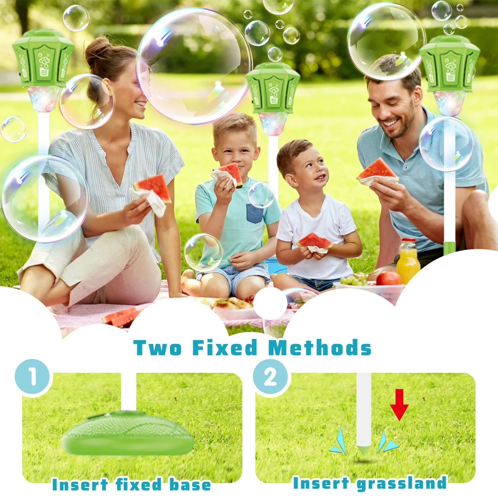 Bubble Torch Fun Garden Lamp Toy with LED Lights